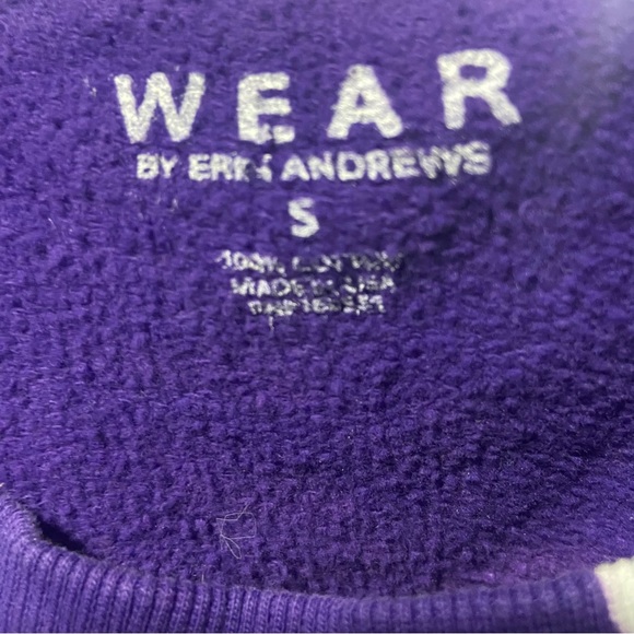 Women's Small Purple Clemson University Tigers Tie Dyed Crewneck Sweatshirt - Picture 4 of 5